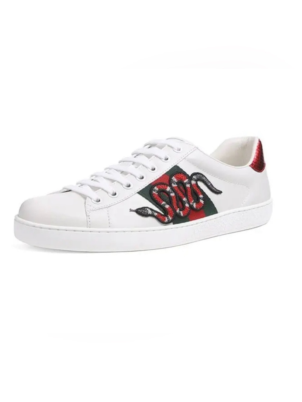 GUCCI  Ace Embroidered Snake Sneakers
$872 sz 14 new without box